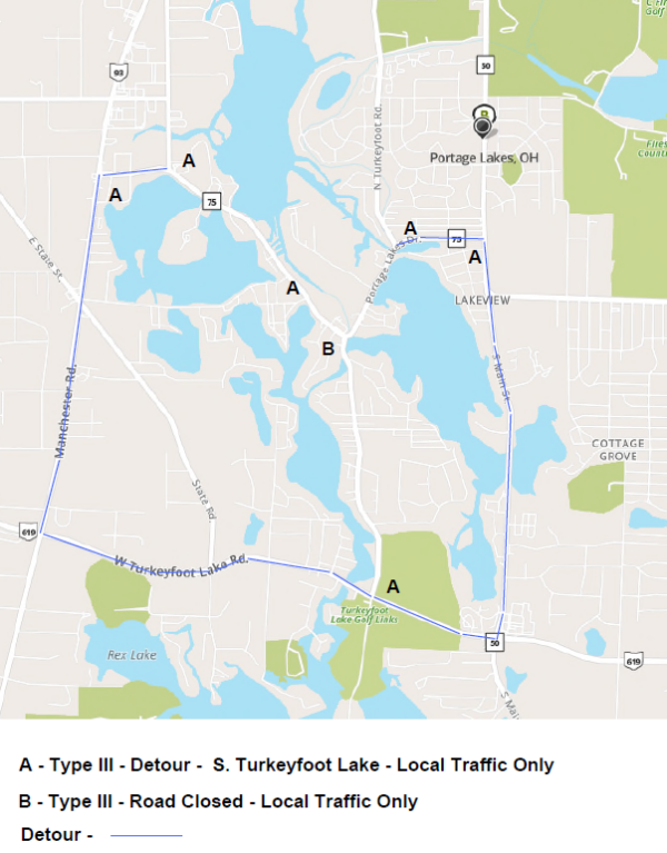 S Turkeyfoot Rd Closure